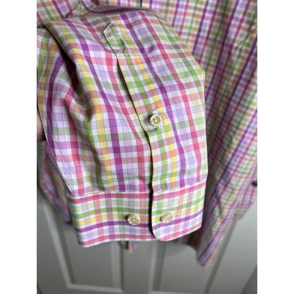 Cutter & Buck Men's Pastel Plaid Button Down Shirt Multicolor ~ Size 4XB - Picture 3 of 5